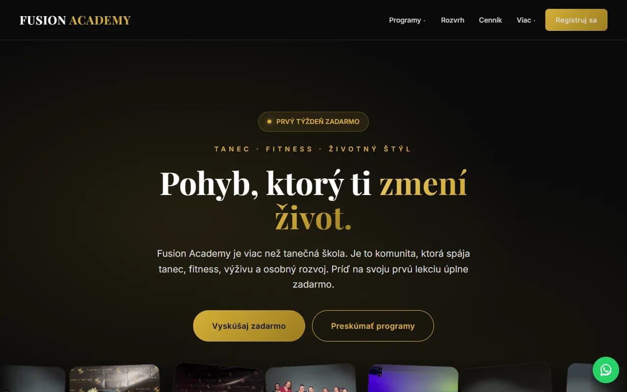 Fusion Academy website